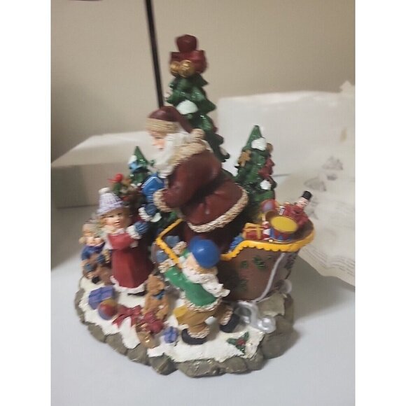 HOSTPICK colorful festive Christmas Scene with Real Candle Street Lamp In EUC - Picture 4 of 14